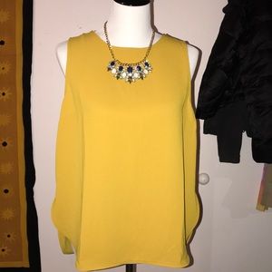 Mustard Dolphin Hem Tank